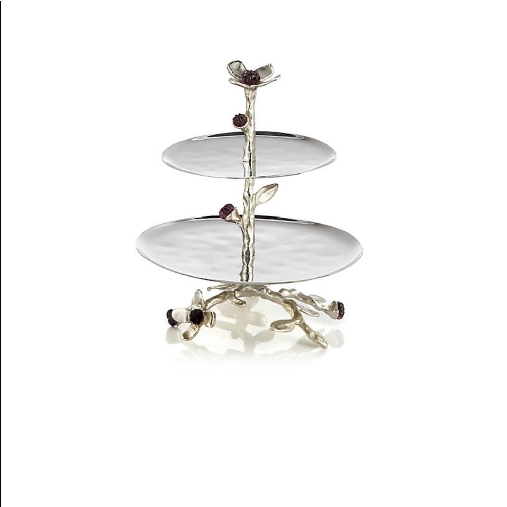 Michael Aram Etagiere olive 2 tier tray